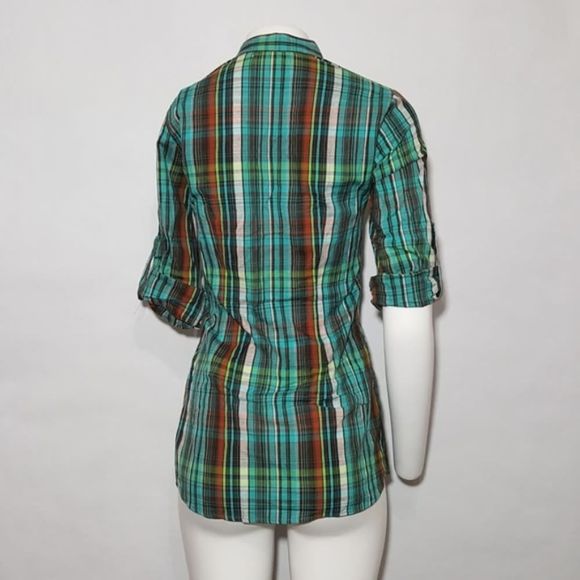 Energie Plaid Long Tunic Pockets - Picture 4 of 5